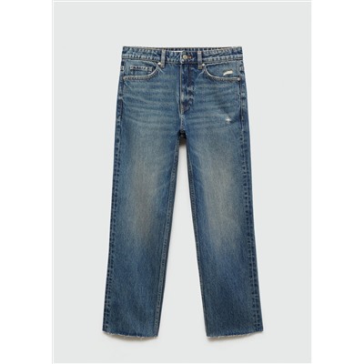 Jeans Blanca rectos crop