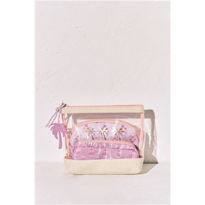 Pack 3 neceseres transparente y estampados