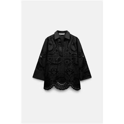 ZW COLLECTION EMBROIDERED POPLIN SHIRT