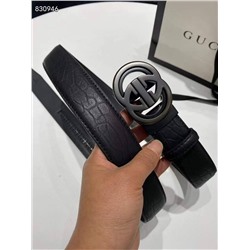 Мужской кожаный ремень GUCC*I  Экспорт в Японию Высокотехнологичное гальваническое покрытие пряжки  Оригинальная упаковка