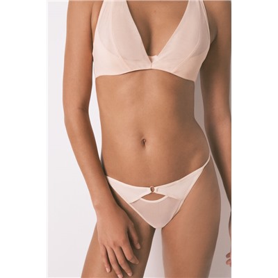 Tanga tul microfibra rosa