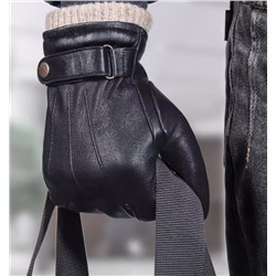 Перчатки Aozhe из овчины, мужские зимние теплые перчатки из натуральной кожи