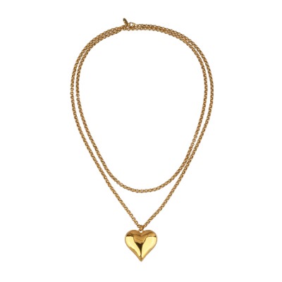 Кулон Сердцебиение (4, 2см; покрытие золото) 140см, Есть комплект