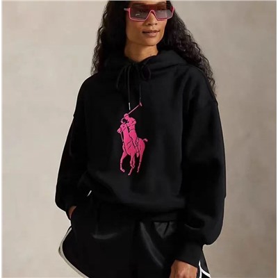 Парная  хлопковая флисовая толстовка с капюшоном