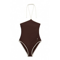 Bañador moldeador halter marrón
