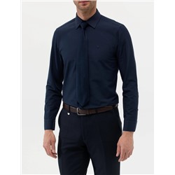 Lacivert Slim Fit Uzun Kollu Basic Gömlek