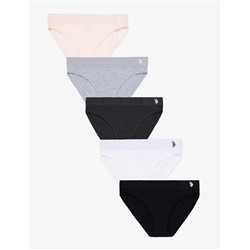 5PK COTTON HI-CUT BIKINIS