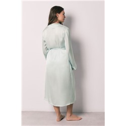 Bata midi satén verde