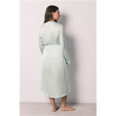 Bata midi satén verde