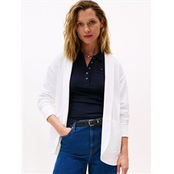 Shawl-Collar Sweatshirt Cardigan