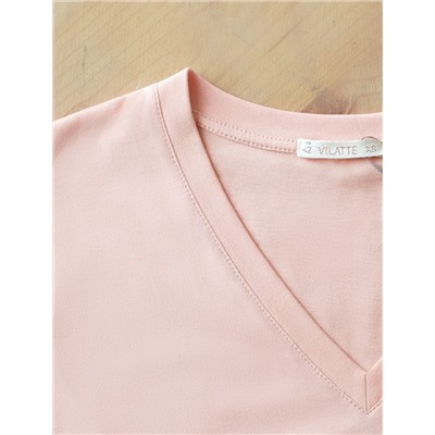 Ярусное платье А силуэта с V вырезом из 100% премиального хлопка