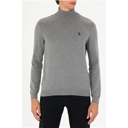 Erkek Gri Melanj Basic Kazak