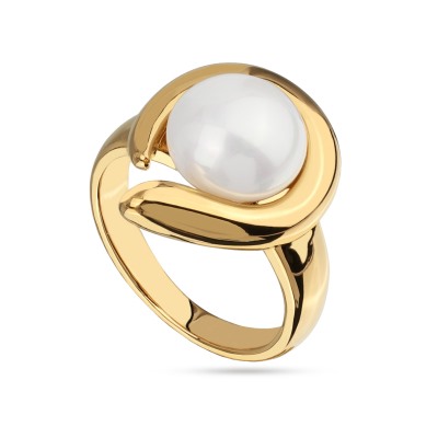 Кольцо Знаки (Майорка белая 12мм; покрытие золото), Есть комплект