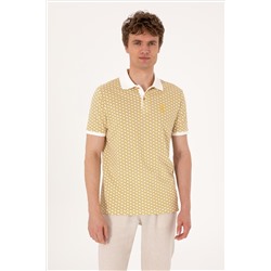 Erkek Regular Fit Açık Haki Polo Yaka Tişört