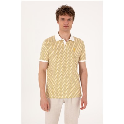 Erkek Regular Fit Açık Haki Polo Yaka Tişört