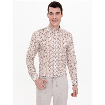 Haki Regular Fit Uzun Kollu Gömlek