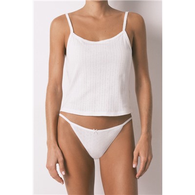 Pack 3 bragas clásicas algodón desagujado lazo