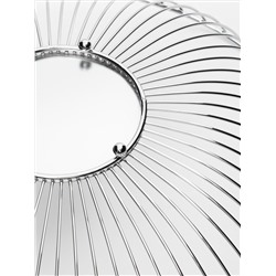 Корзина для фруктов, 28 см, металл, серебристая, Волны, Spin