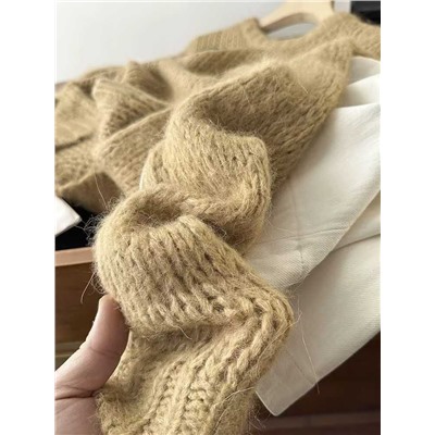 Женский пуловер крупной вязки  ЗАР*А