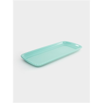 Блюдо, 36x16 см, прямоугольное, морская волна, Tiffany