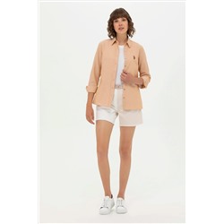Kadın Krem Jean Şort