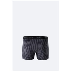 Avva Erkek Antrasit Zigzag Desenli Tekli Boxer A51Y9504