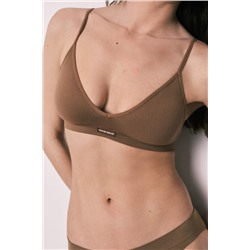 AIRY Sujetador top triangular seamless marrón chocolate