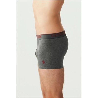 U.S. Polo Assn. U.S. Polo Assn. Erkek 3'lü Set Çok Renkli Pamuklu Boxer - Antrasit - SELKR80M09E7-WANT