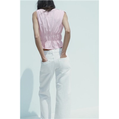 TOP CUADRO VICHY LAZOS