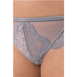 Braga clásica tira encaje gris