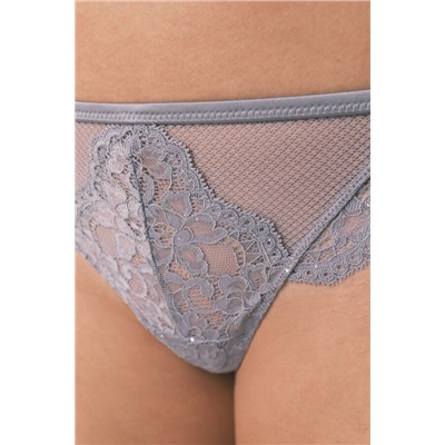 Braga clásica tira encaje gris