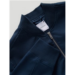 Bomberjacke aus hohem Leinenanteil