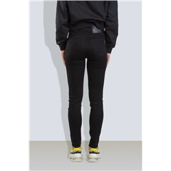 Vaquero skinny de tiro alto Negro