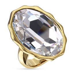 Кольцо Сияние (кристаллы SW белые; покрытие золото), Есть комплект