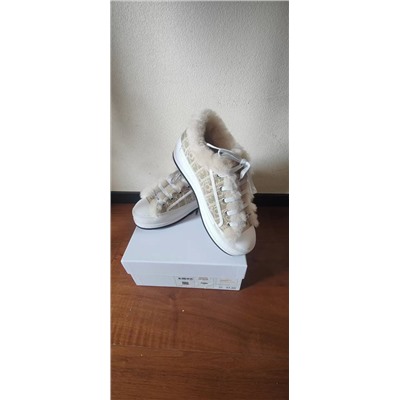 Женские кеды Dio*r Walk’*n на толстой подошве с мехом внутри