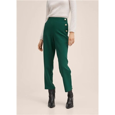 Pantalón crop botones -  Mujer | MANGO OUTLET Melilla