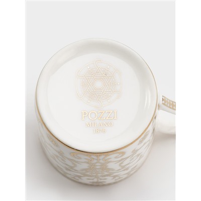 Пара кофейная, 2 перс, 4 пр, фарфор N, белая, с золотистым орнаментом, Golden