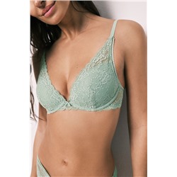 Sujetador halter relleno encaje verde INTUITIVE