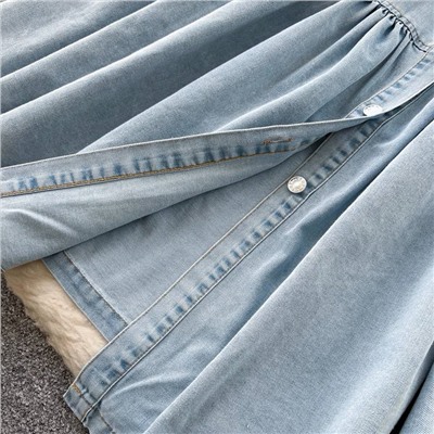 Красивое джинсовое платье