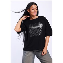 Футболка женская черная-99.с