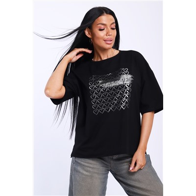 Футболка женская черная-99.с