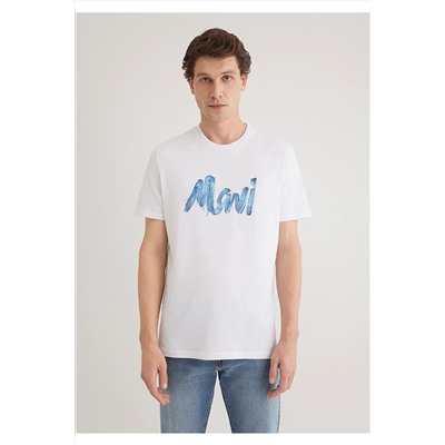 Mavi Logo Baskılı Beyaz Tişört Regular Fit / Normal Kesim 0611321-620
