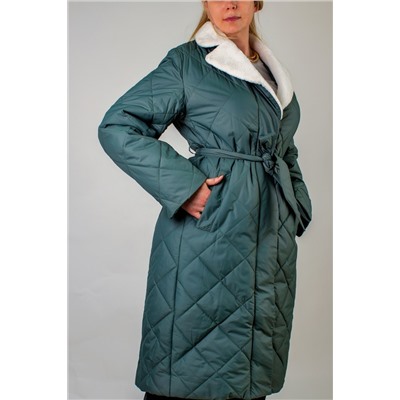 Зимняя куртка пальто с меховым воротником арт.2815