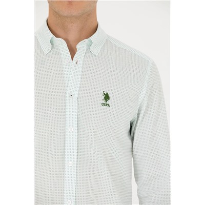 Erkek Yeşil Uzun Kollu Gömlek