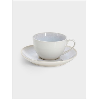 Пара чайная, 1 перс, 2 пр, 220 мл, керамика, бежевая, в крапинку, North Organic