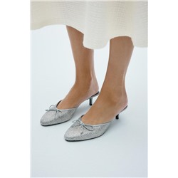 GLITTERY MULE SHOES