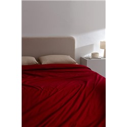 Manon King Size %100 Pamuk Ranforce Düz Nevresim - Kırmızı