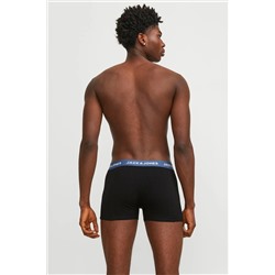 Jack & Jones Erkek Logolu Beli Lastikli 5'li Boxer Paketi - Solid
