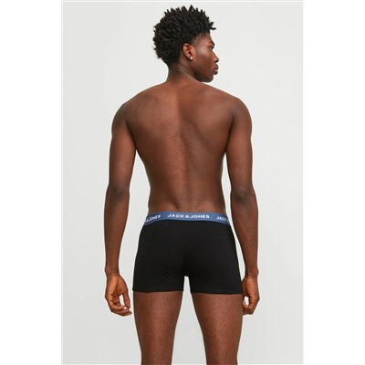Jack & Jones Erkek Logolu Beli Lastikli 5'li Boxer Paketi - Solid