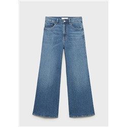 Jeans wideleg tiro alto